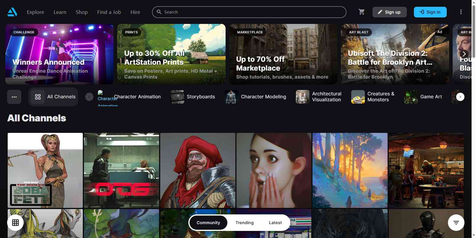 ArtStation数字艺术平台展示